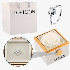 Kutija s ružom i prstenom | HEARTISO_BIJELAKUTIJA